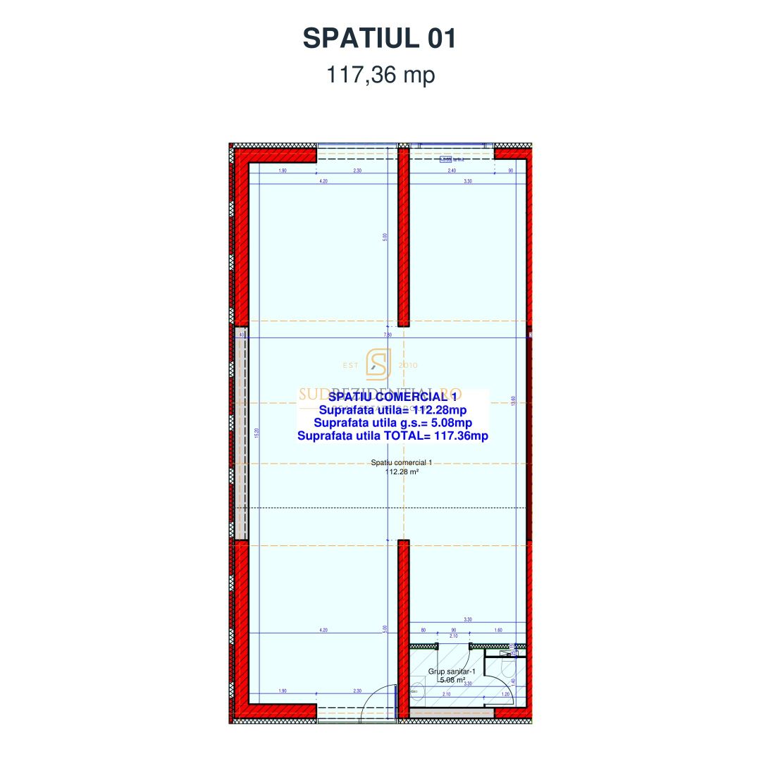 Spatiu comercial 117 mp | Vienna Parkside – Bd Metalurgiei - Schiță 12