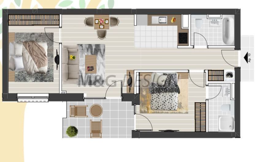 3 camere zona Lipovei etaj 2 BLOC NOU - Poză 8