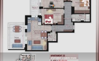 Theodor Pallady 4 Camere Metrou N. Teclu Direct Dezvoltator - Poză 1