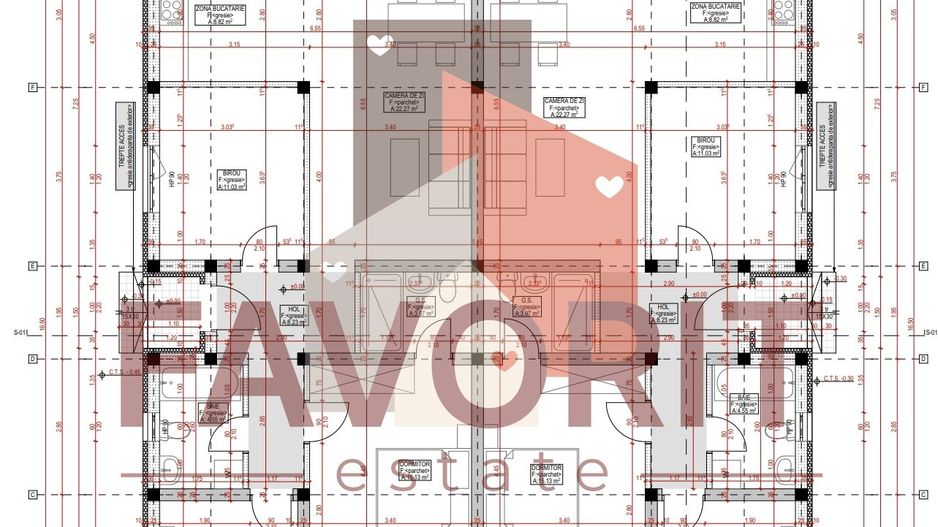 Duplex in Mosnita. 3 dormitoate. Pe parter. Finisaje la alegere - Schiță 15