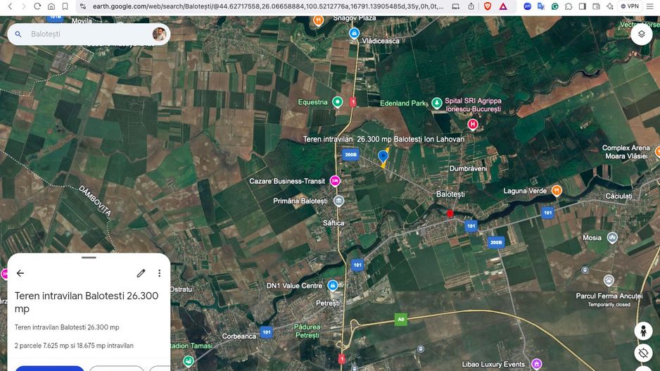 Teren intravilan 26.300 mp Saftica Balotesti-  PUZ în lucru - Poză 12