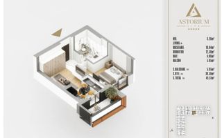 STUDIO- ETAJUL 1,COMPLET MOBILAT/ IDEAL INVESTITIE. ASTORIUM LIFE! - Poză 5