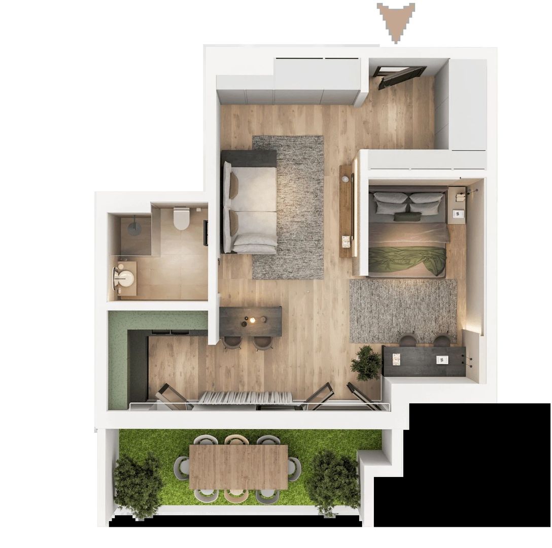 STUDIO DUBLU | CU GRADINA | LANGA PARCUL TEI - Poză 8