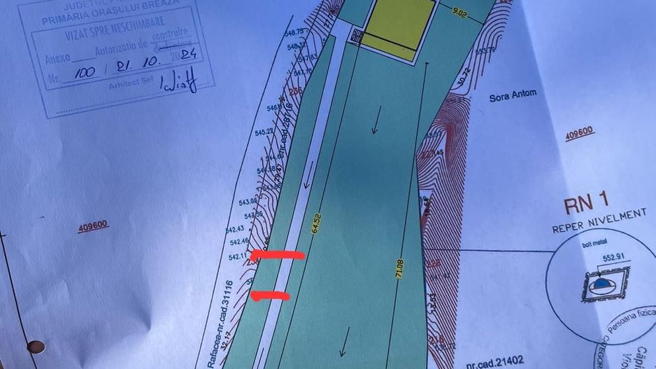 Teren intravilan 2440mp cu autorizație de construire și proiect ! - Poză 1