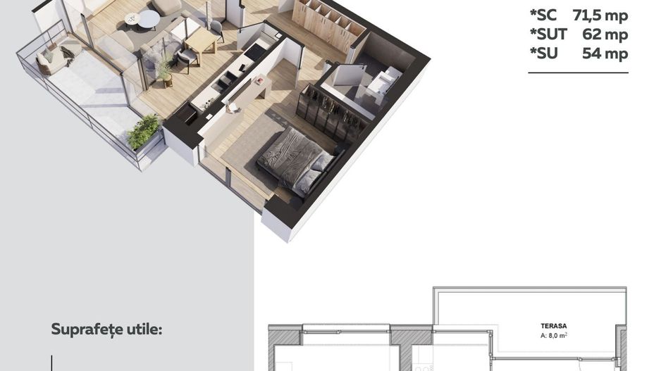 APARTAMENT 2 CAMERE | PROIECT DE TOP | AVIATIEI - Poză 11