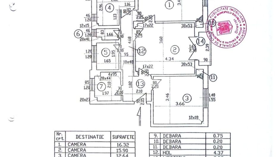 Apartament 3 camere decomandat – Calea Ferentari nr. 72 - Schiță 20