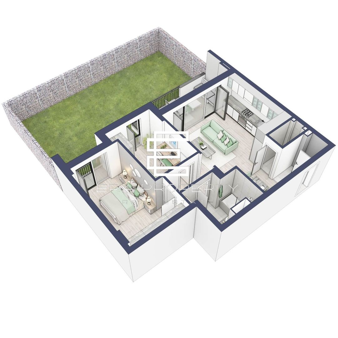 Apartament 3 camere | parter cu gradina | Zona Alba Iulia – Sibiu - Schiță 13