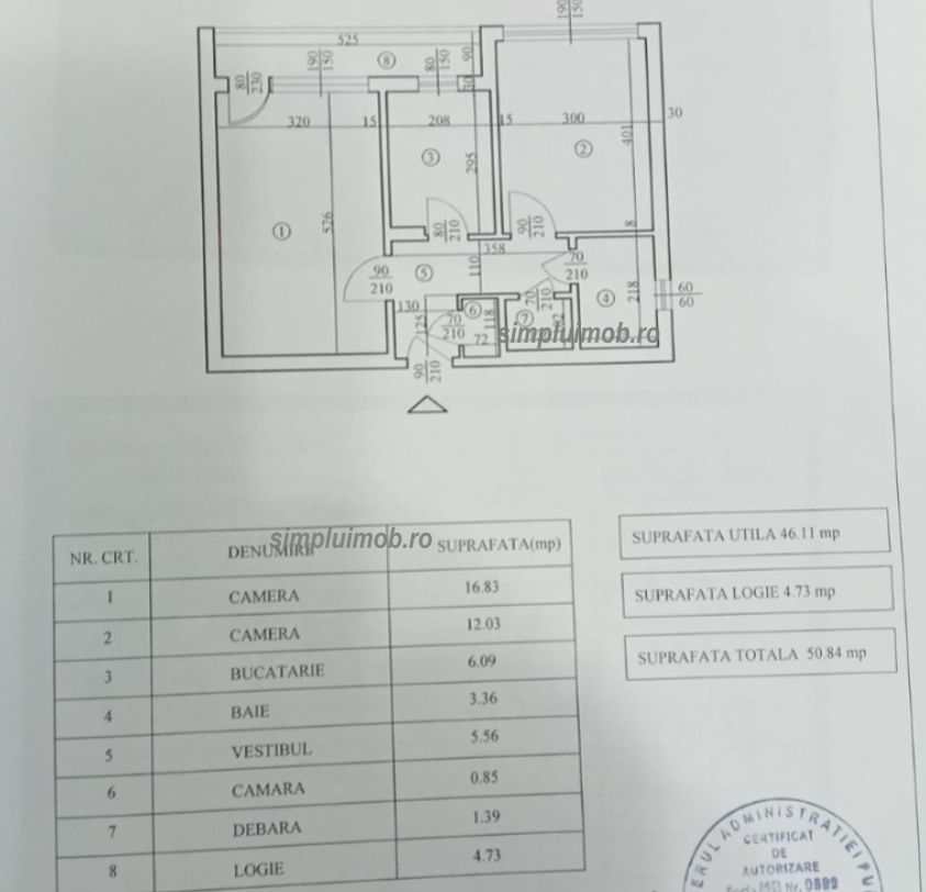 Metrou Nicolae Grigorescu Decomandat Renovat 2 camere - Schiță 15
