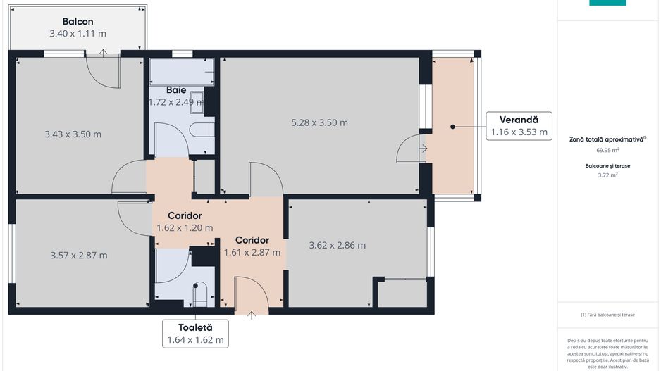 Apartament 3 camere,  zona Alfa - Poză 5