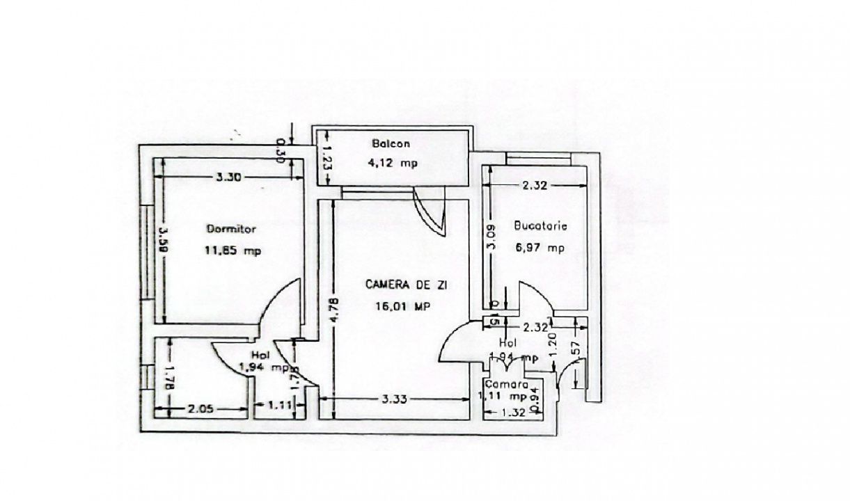 Apartament 2 camere de vânzare in Crevedia, Centrala proprie - Schiță 5