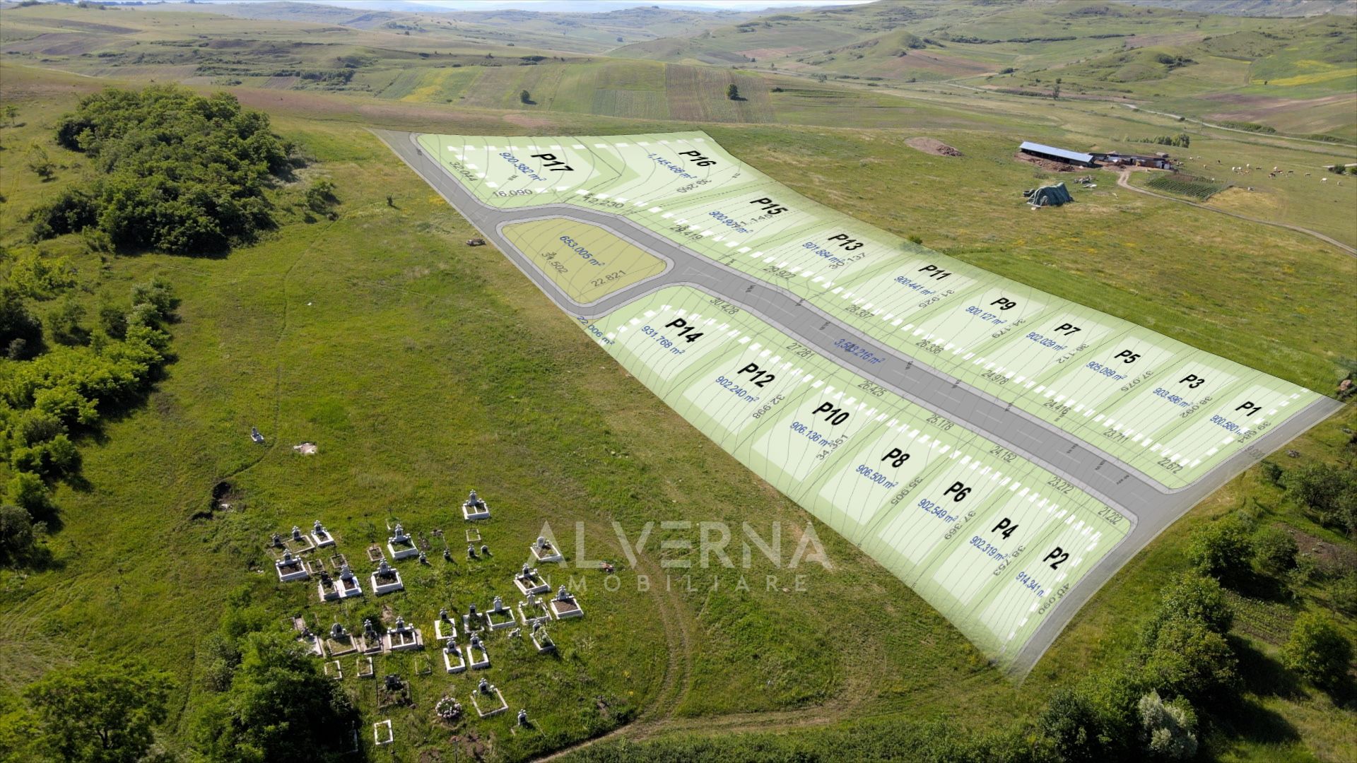 COMISION 0% - Teren constructii | 17 loturi | 900mp | Visea - Jucu - Poză 1