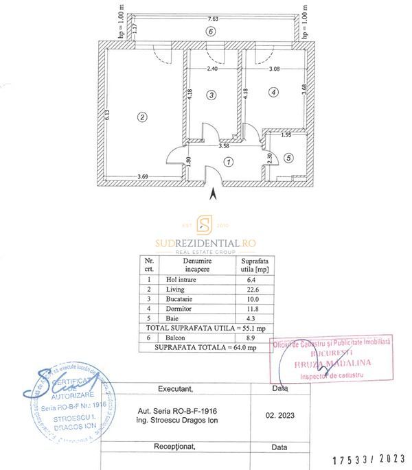 Apartament 2 camere modern, mobilat si utilat lux, 64 mp, rond Metro - Poză 6