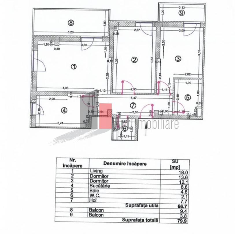 Vânzare apartament 3 camere decomandat cu centrală Str.Turnu Măgurele - Hornbach - Poză 2