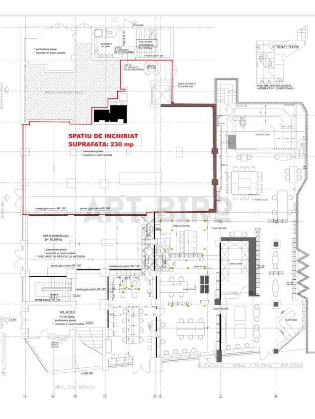 Zero comision, 450-680mp spatiu showroom Clucerului, amenajat, ISU - Schiță 17