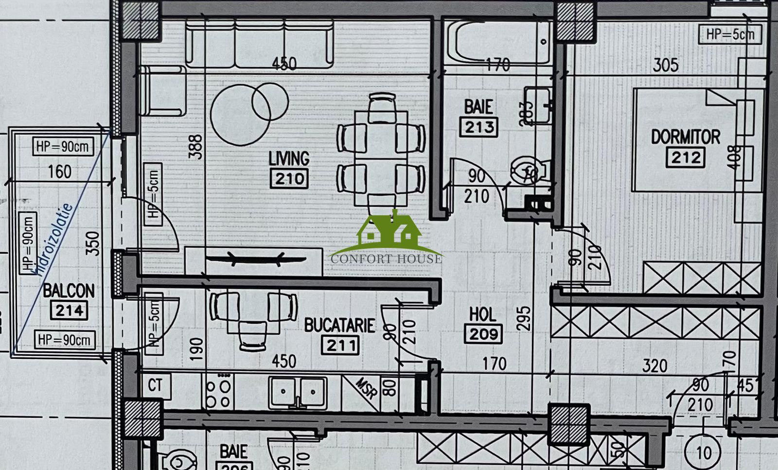 Apartament 2 camere, bloc nou, P+3, Ap.10, Et.2, Bl.5 - CP2461860 - Poză 5