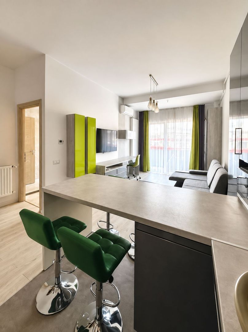 Apartament Modern 2 Camere De Inchiriat | Bonjour Residence | Parcare | Terasa - Poză 1