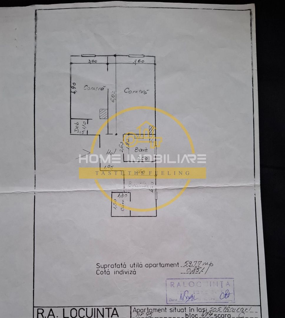 Apartament 2 Camere, 60mp, et.2/8 Rond Canta // Pacurari - Poză 10