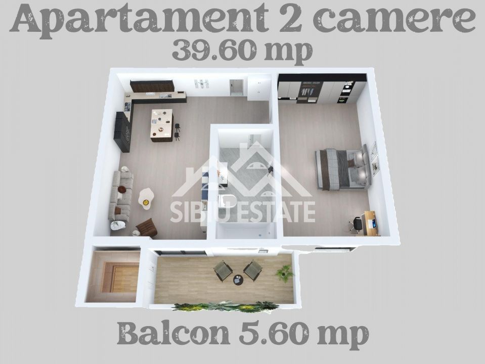 Apartament 2 camere 39,6 mp , Zona Lacul lui Binder - Poză 6