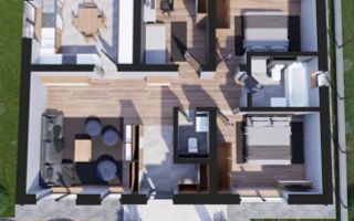 Casa 4 camere, 2 băi/incalzire in pardoseala/ teren 490 mp in zona Dancu-Holboca - Poză 6