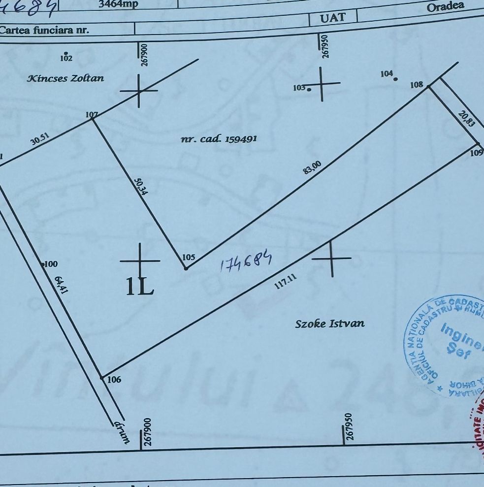 Teren intravilan, suprafață 3464 mp. Preț 31 euro mp. - Poză 1