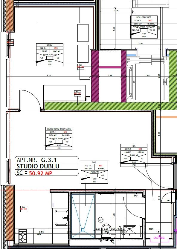 Studio dublu - One Lake Club - Schiță 11