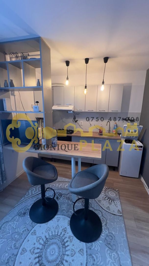 Garsoniera moderna | CT | Mobilata | Utilata | - Poză 1