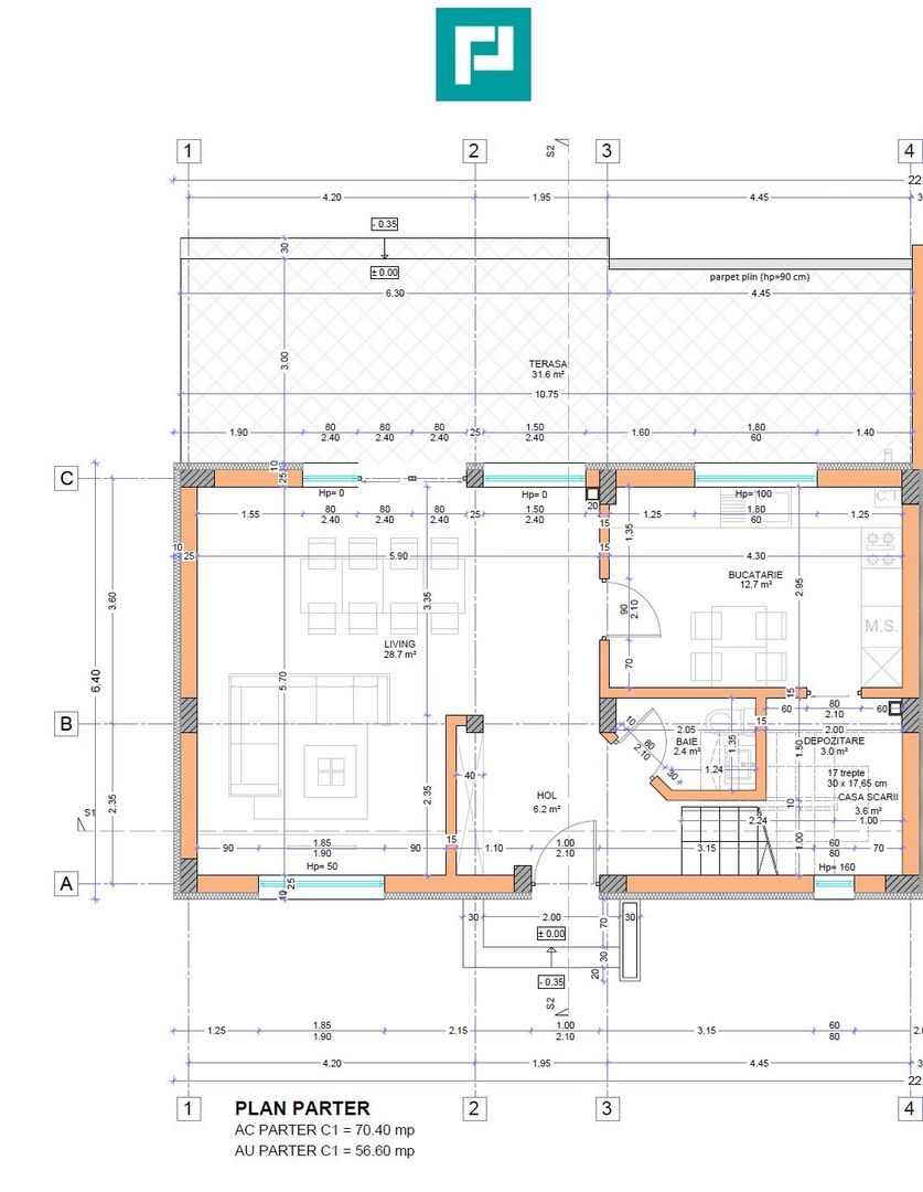 Duplex P+1 comuna Berceni, zona Miorita - Schiță 13