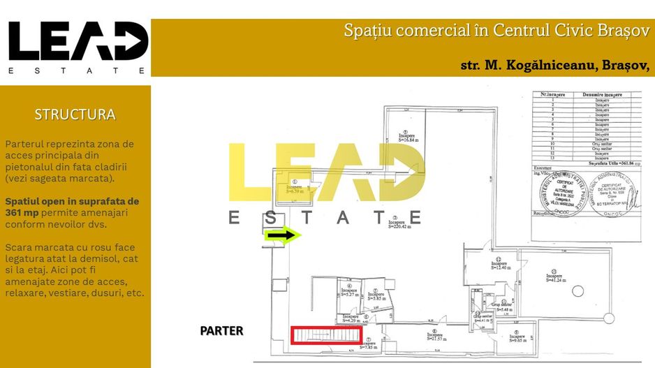 Spatiu comercial de inchiriat, 1974 mp utili, Centrul Civic Brasov! - Poză 4