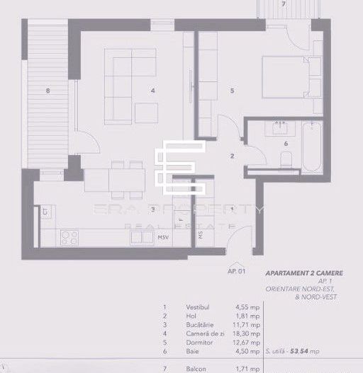 Apartament 2 Camere, Intabulat, Comision 0% – Zona Turnișor, Sibiu - Schiță 19