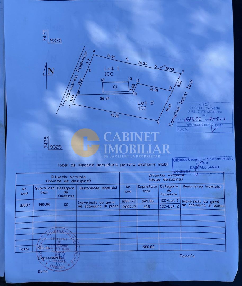 Teren ARCADIA - Splai Bahlui - 980mp - toate utilitatile - Poză 2
