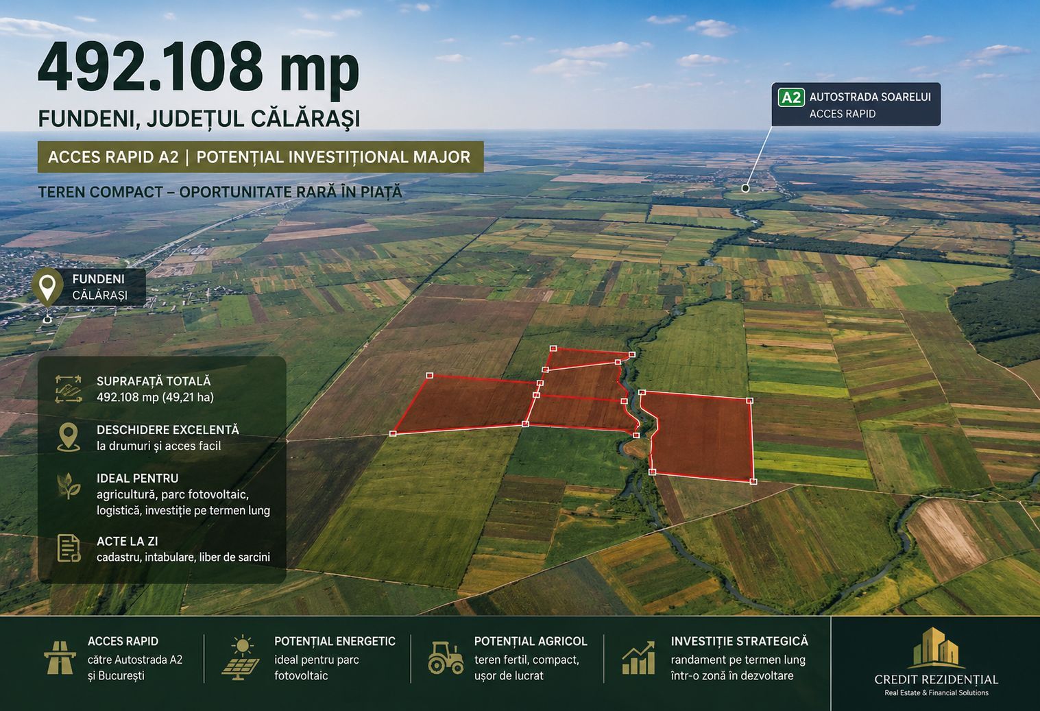 Oportunitate Strategică: 50 Hectare cu Acces Rapid către București - Poză 1
