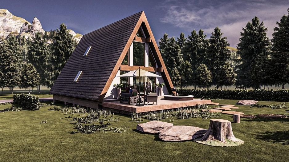 Casa noua in faza de proiect | A-frame | ideala investitie | Rasnov - Poză 3