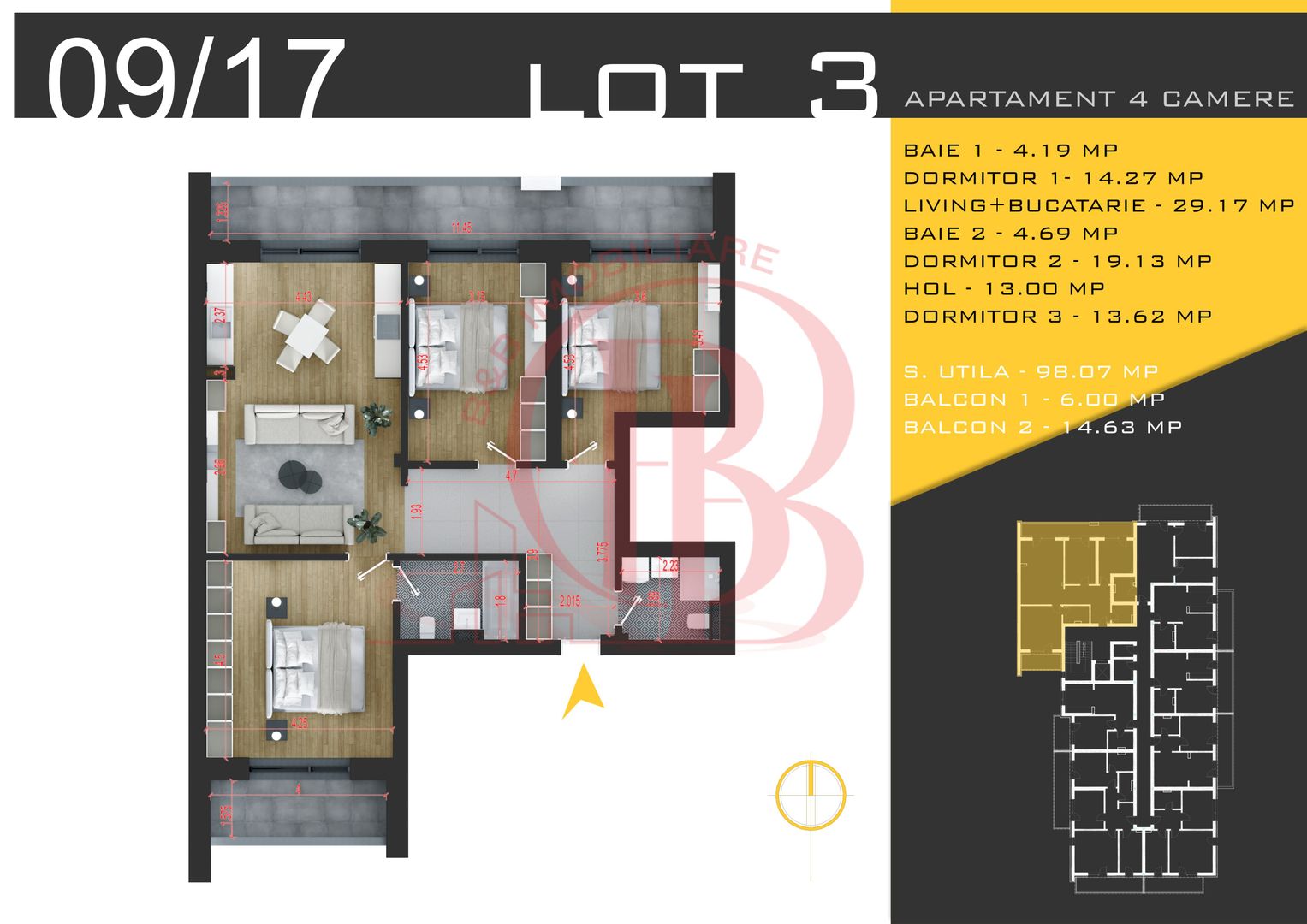 4 camere  Titan Pallady  Metrou Nicolae Teclu - Schiță 12
