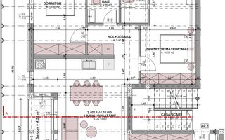 Apartament 3 camere /74 mp/finisaje premium/etaj 1/Cartierul Arhitectilor - Schiță 8