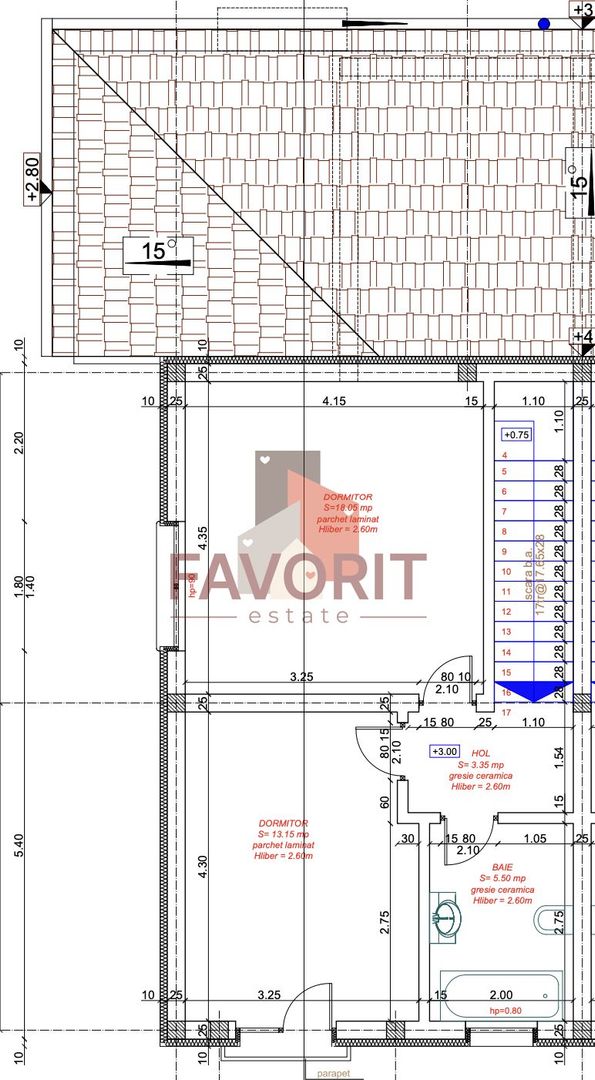 Duplex cu 4 camere | Mosnita | Toate utilitatile | Finisaje la alegere - Schiță 21