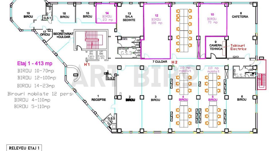 Zero comision, 110-413mp birou Aviatiei, arhitectura aparte, 8' [M] - Schiță 13