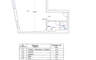 3 camere Semidecomandat | 2 bai | Parcare | Mobilat Utilat | Curte - Schiță 24