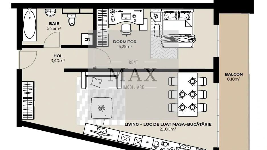 Apartament 2 camere de vânzare 52,90 mp Et.2 Mărăști Fabricii - Poză 1