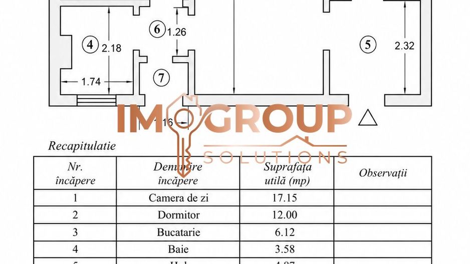 PODU ROS - BLOC FARA RISC - ETAJ INTERMEDIAR - APARTAMENT CU 2 CAMERE - Poză 8