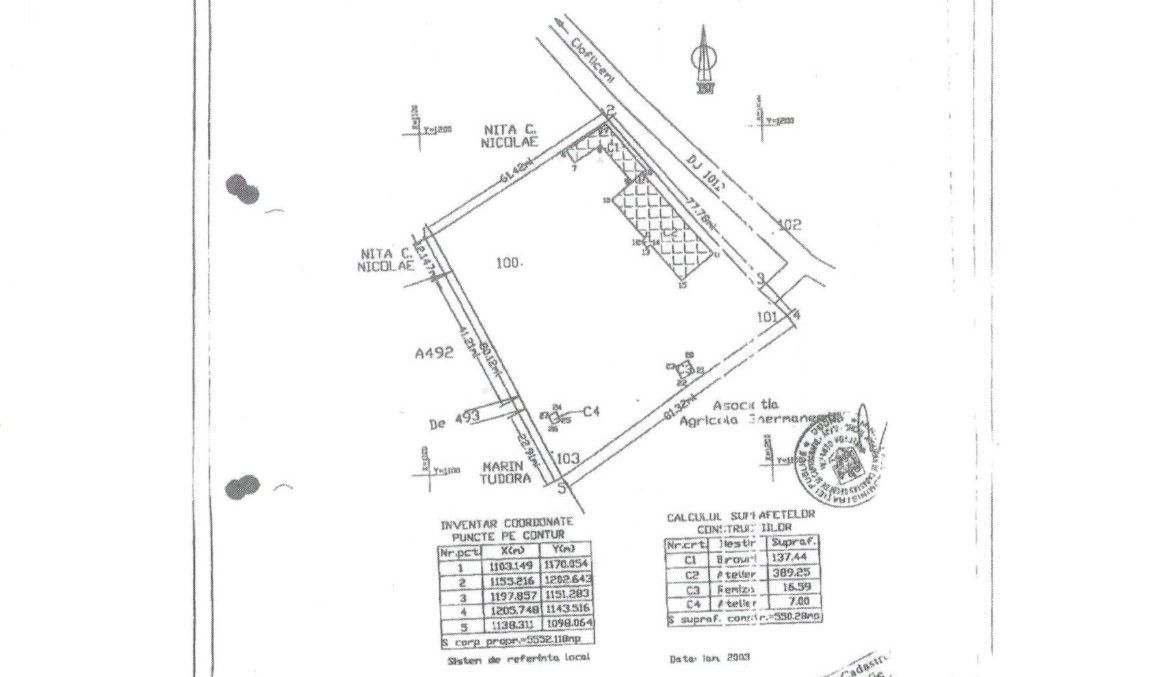 Teren industrial de vanzare | Hala si spatiu birouri | Ghermanesti - Poză 3