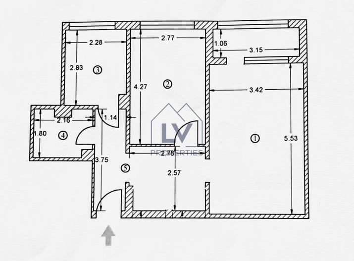 VANZARE APARTAMENT 2 CAMERE | ZONA OBOR | COMPLET RENOVAT - Schiță 10