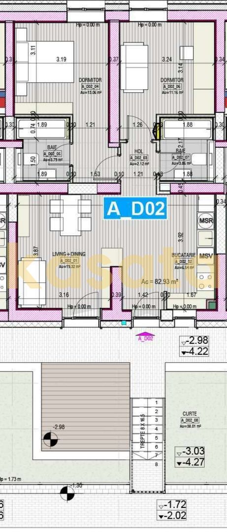 APARTAMENT 3 CAMERE | TEI | BLOC NOU - BOUTIQUE | MOBILAT UTILAT NOU - Schiță 9