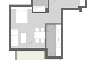 Apartament tip studio 39mp + balcon 10 mp – Green Hill, Turnișor Vest - Schiță 13
