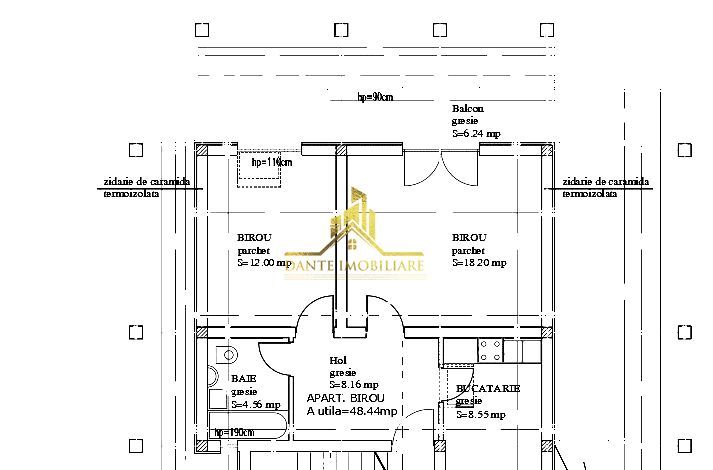 2 camere, decomandat, bloc nou, balcon, parcare, Centru, Comision 0 ! - Poză 8
