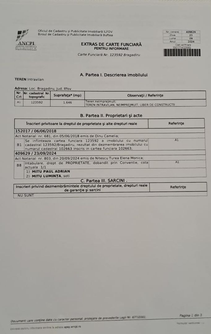 Teren intravilan 2944 mp Rubinului/Bragadiru - Poză 4