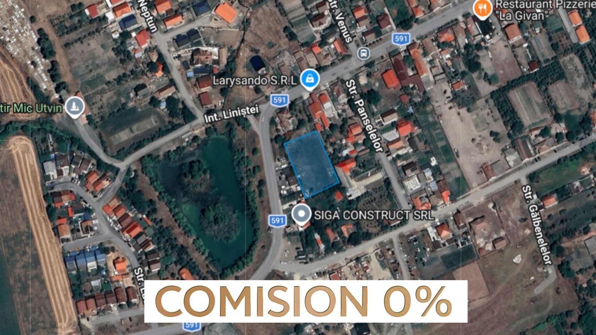 COMISION 0%| Teren intravilan 2.247 mp | Utvin | Langa balta. - Poză 1