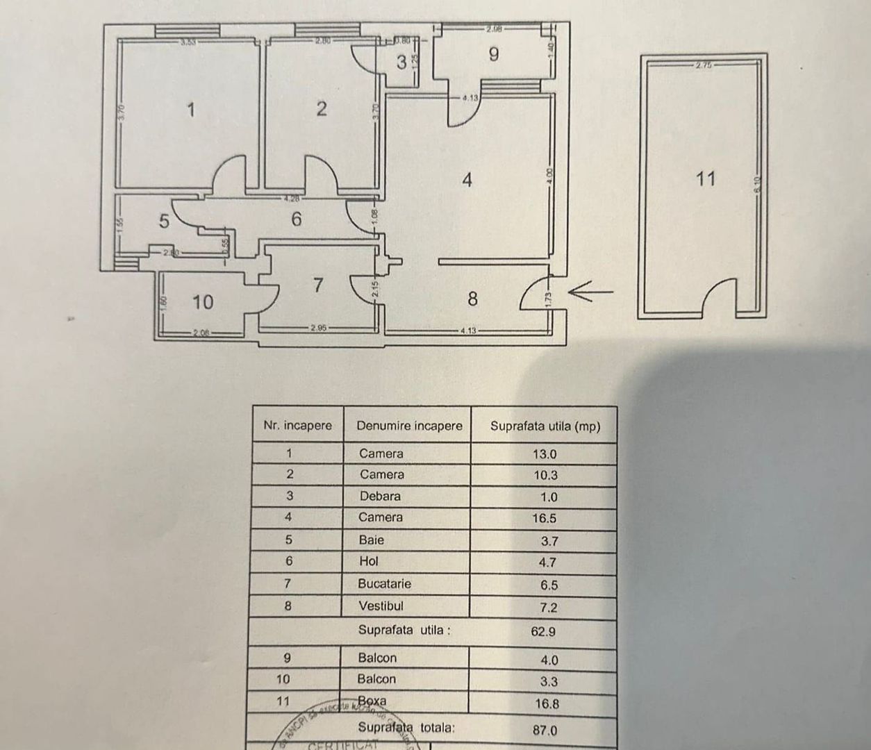 TOMIS NORD - 3 camere gata de mutat | piata Ciresica | scoala 29,38 - Schiță 2