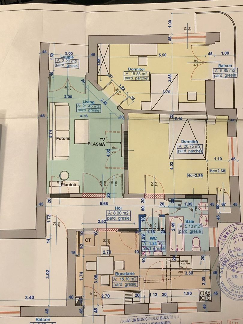 Apartament 3 Dorobanti Nou 100Mp || Strada Roma || Centrala Proprie || Video - Poză 17