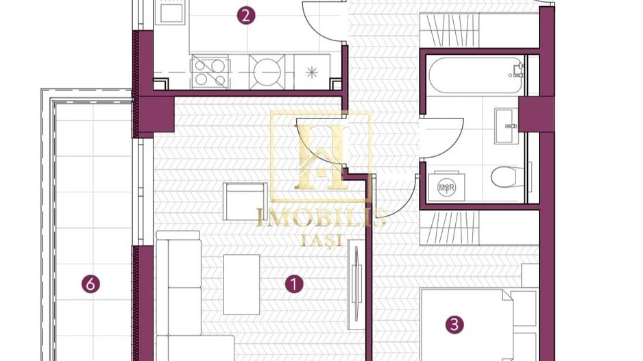 PROMO! Ap. cu 2 camere, Dec., et.1, 55.76mp, Galata, 99.965euro cu TVA - Poză 5