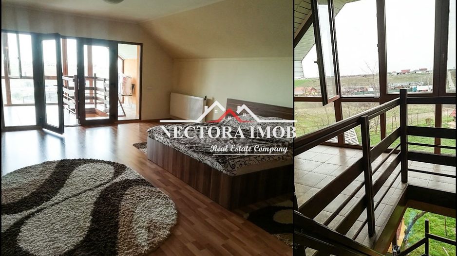 Casa cu etaj 5 camere, 3 bai, 137 mp utili + 961 mp teren, LES,utilata - Poză 9